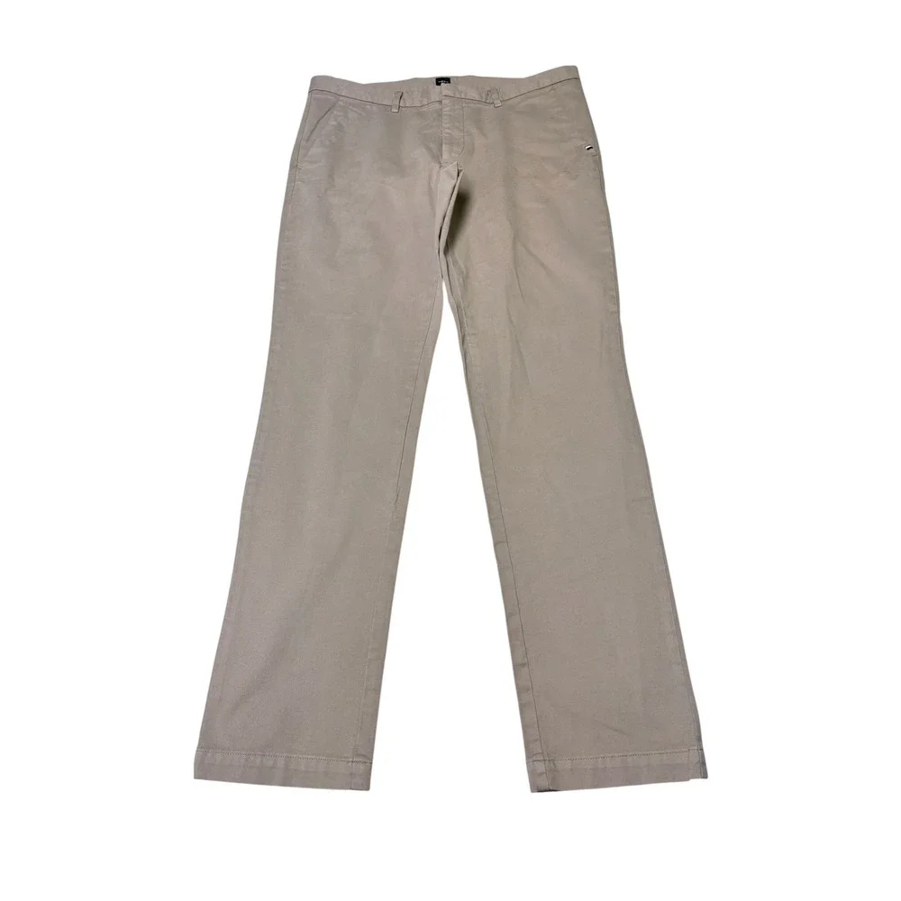 Hugo Boss Kaito Slim Fit Chinos Beige Stretch Cotton Trousers Mens 34R L32